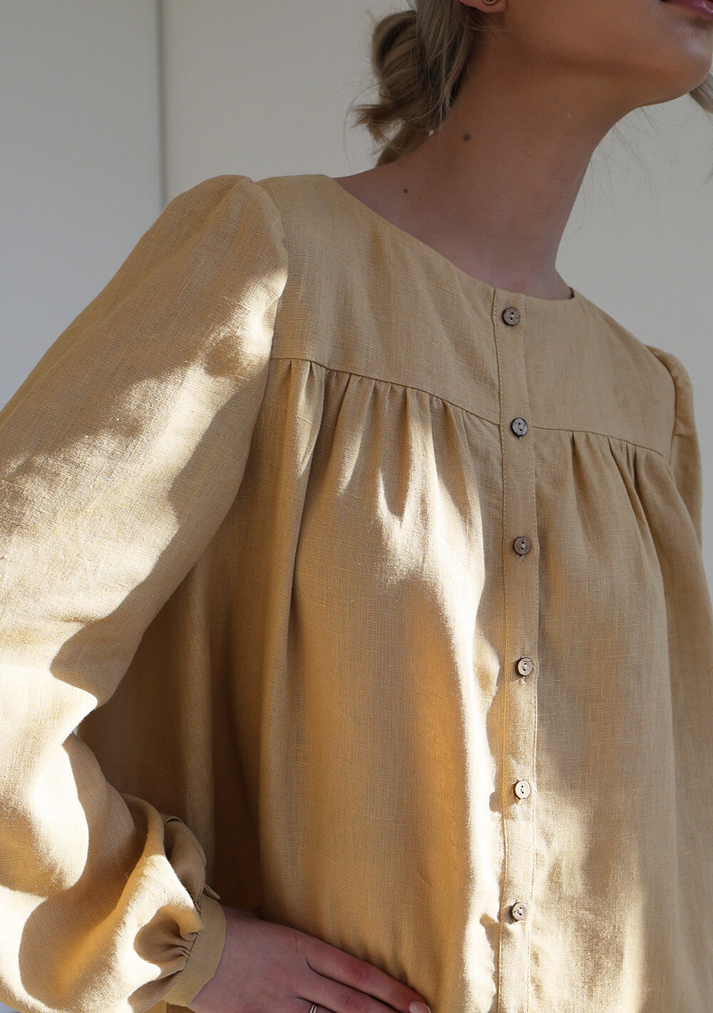 Flare linen shirt Becca
