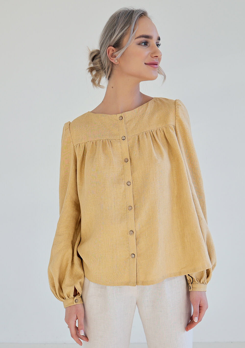 Flare linen shirt Becca