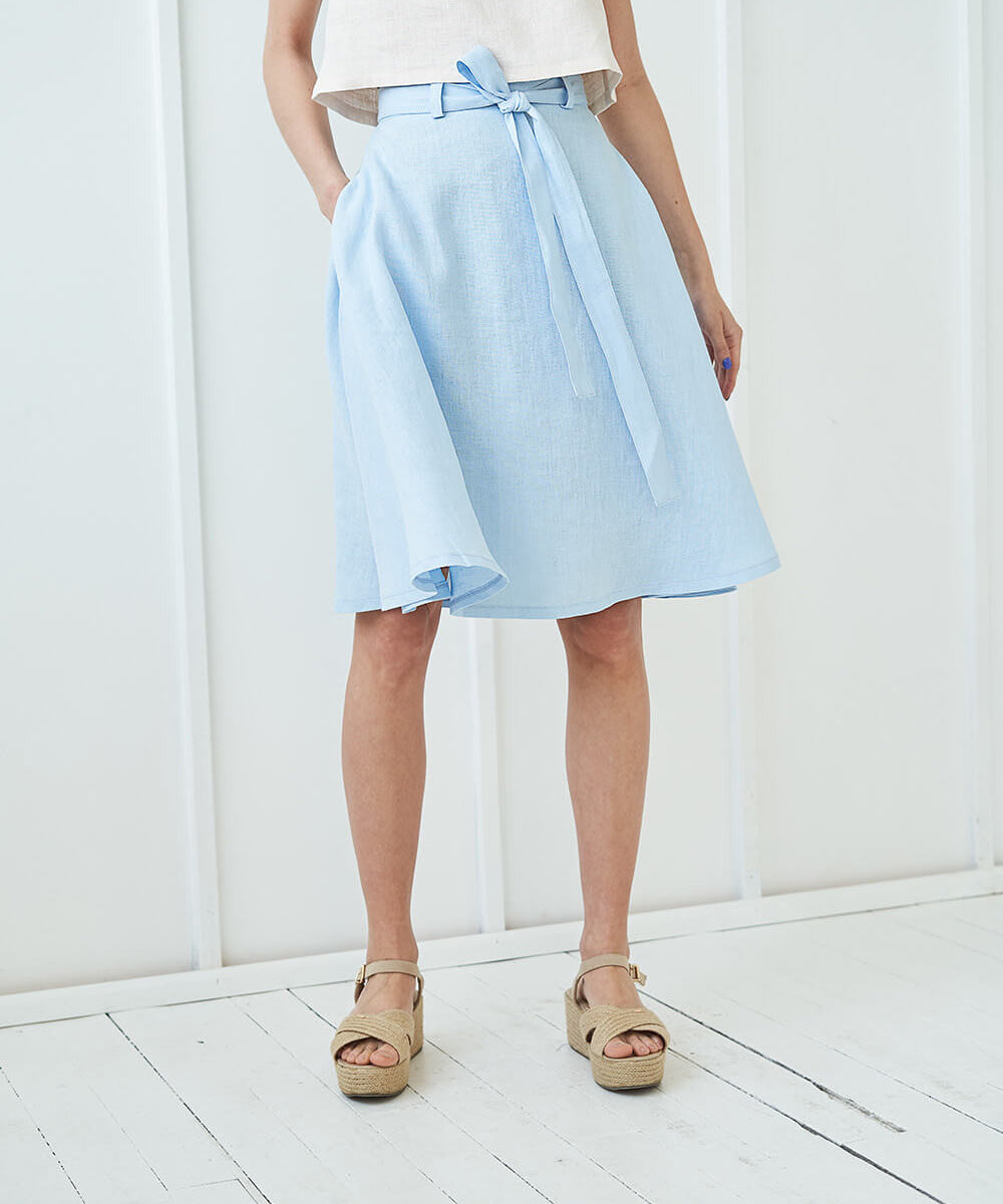 Flowy linen midi skirt Reign