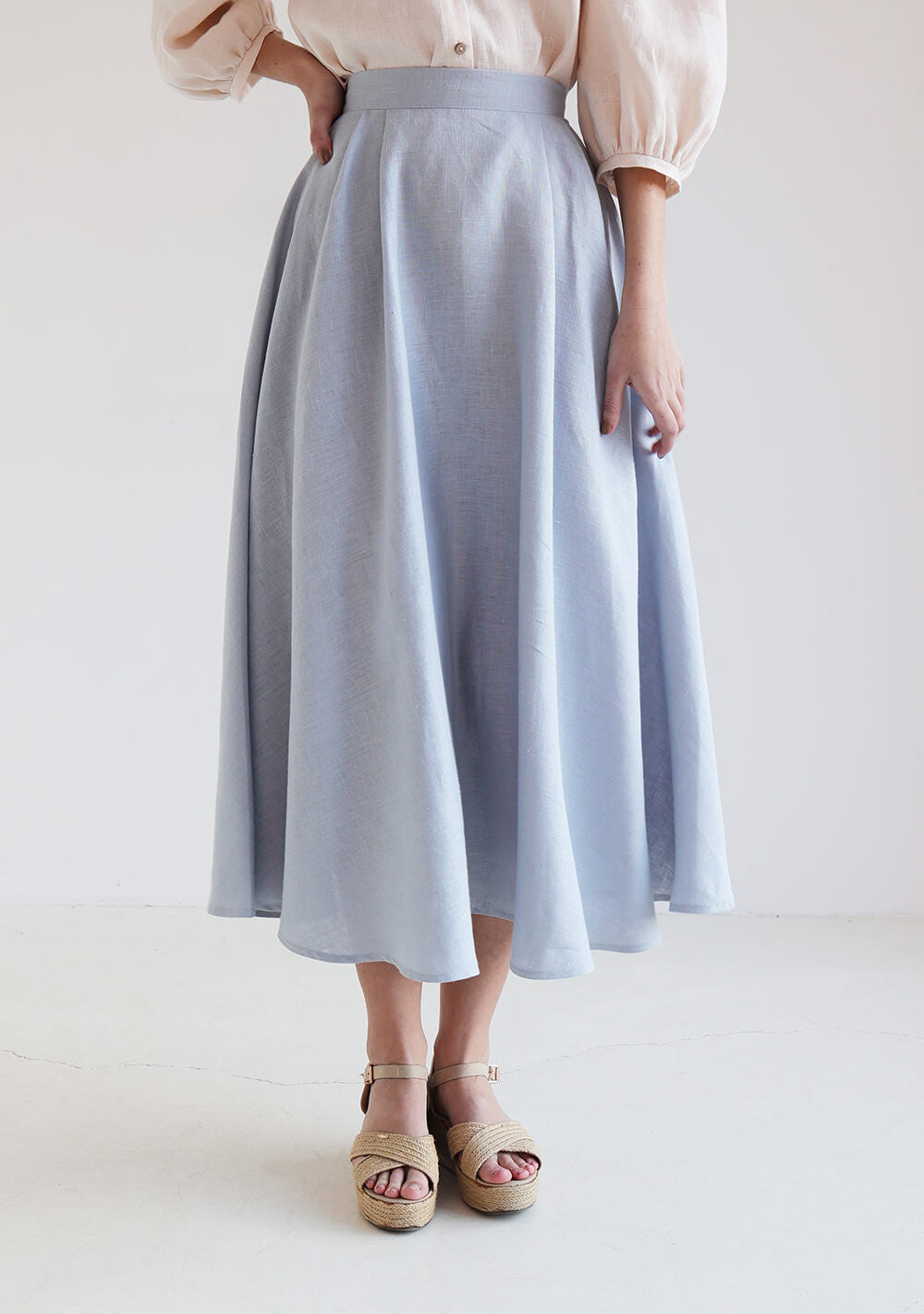 Half circle linen skirt Emilia