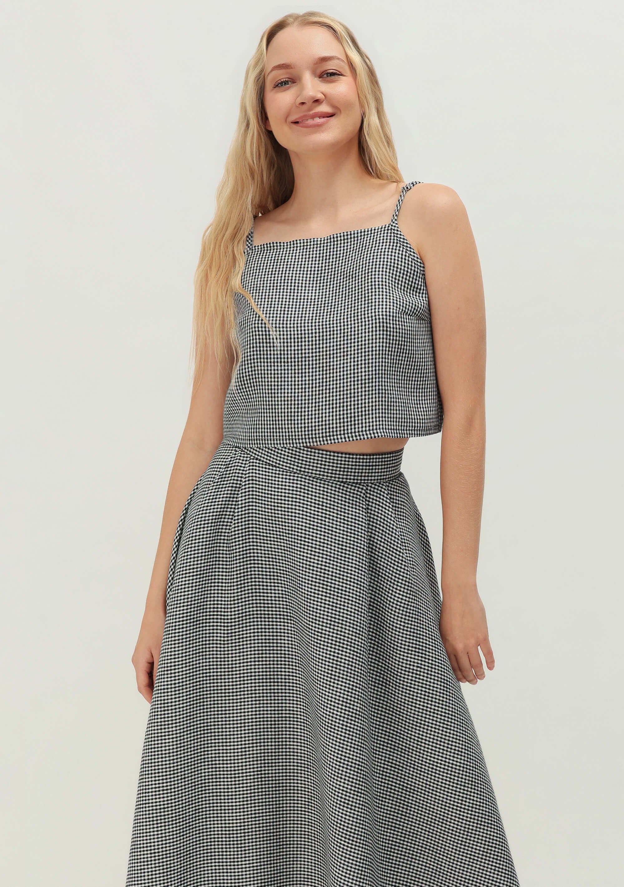 Half circle linen skirt Emilia