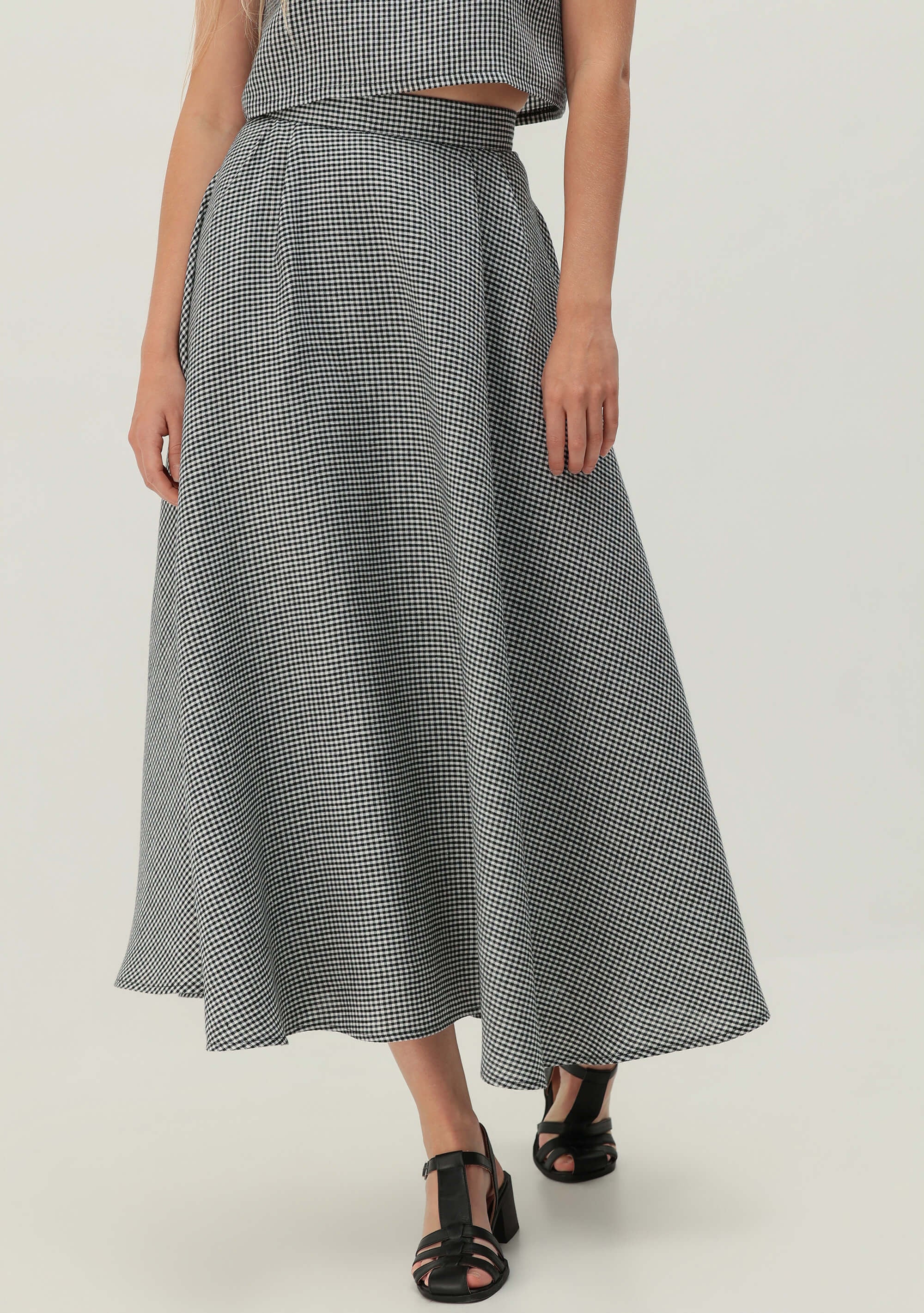 Half circle linen skirt Emilia