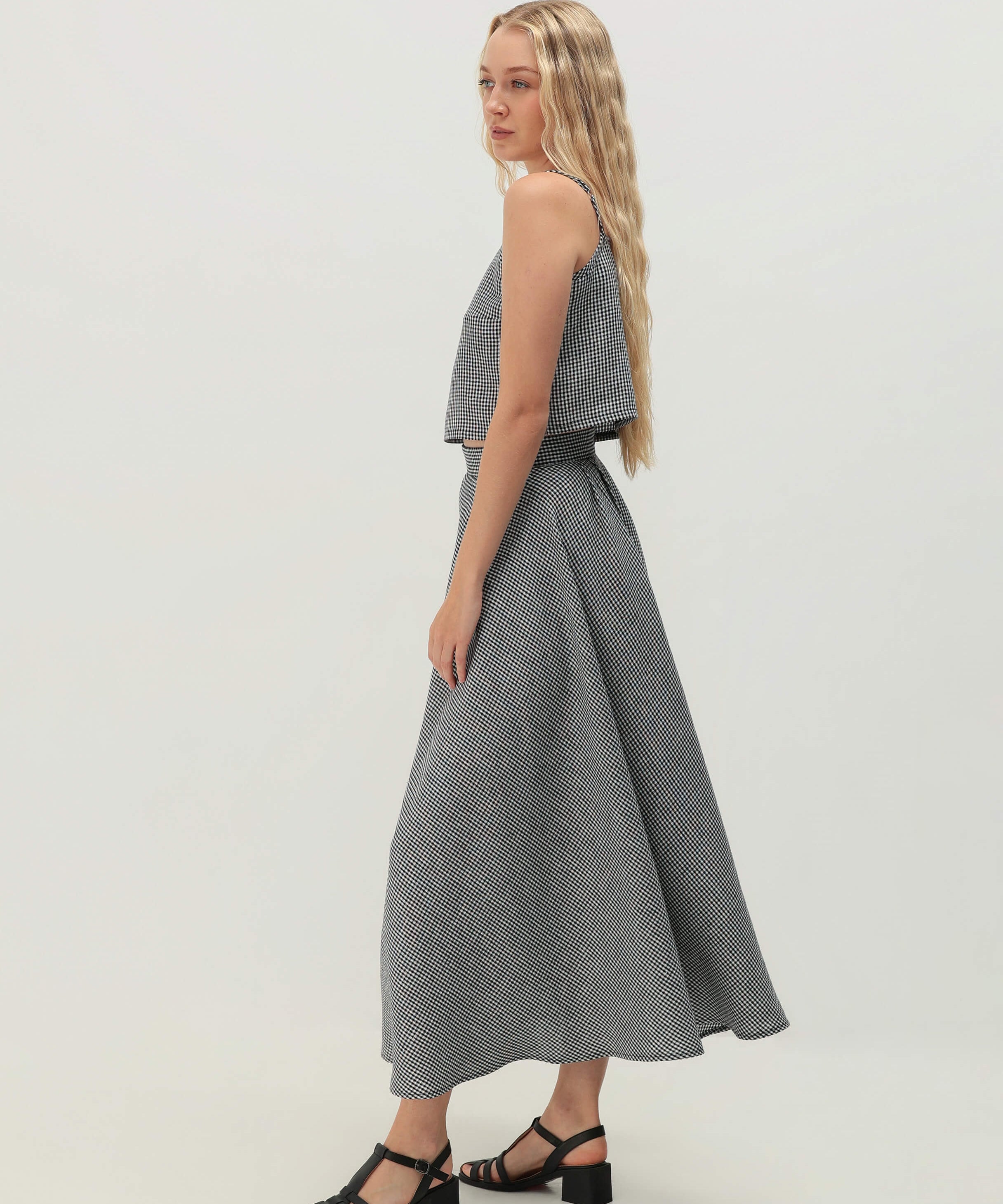 Half circle linen skirt Emilia