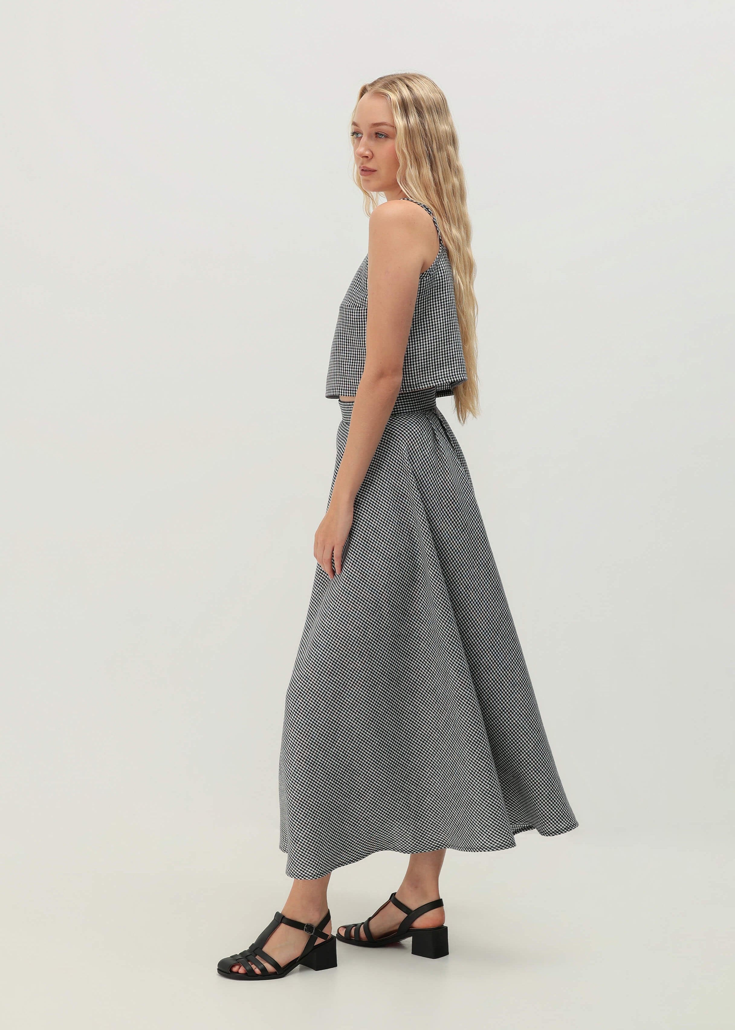 Half circle linen skirt Emilia