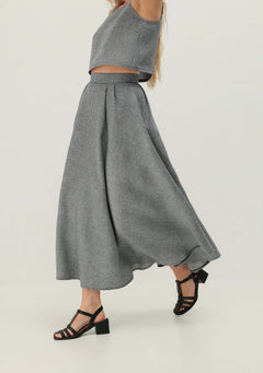 Half circle linen skirt Emilia