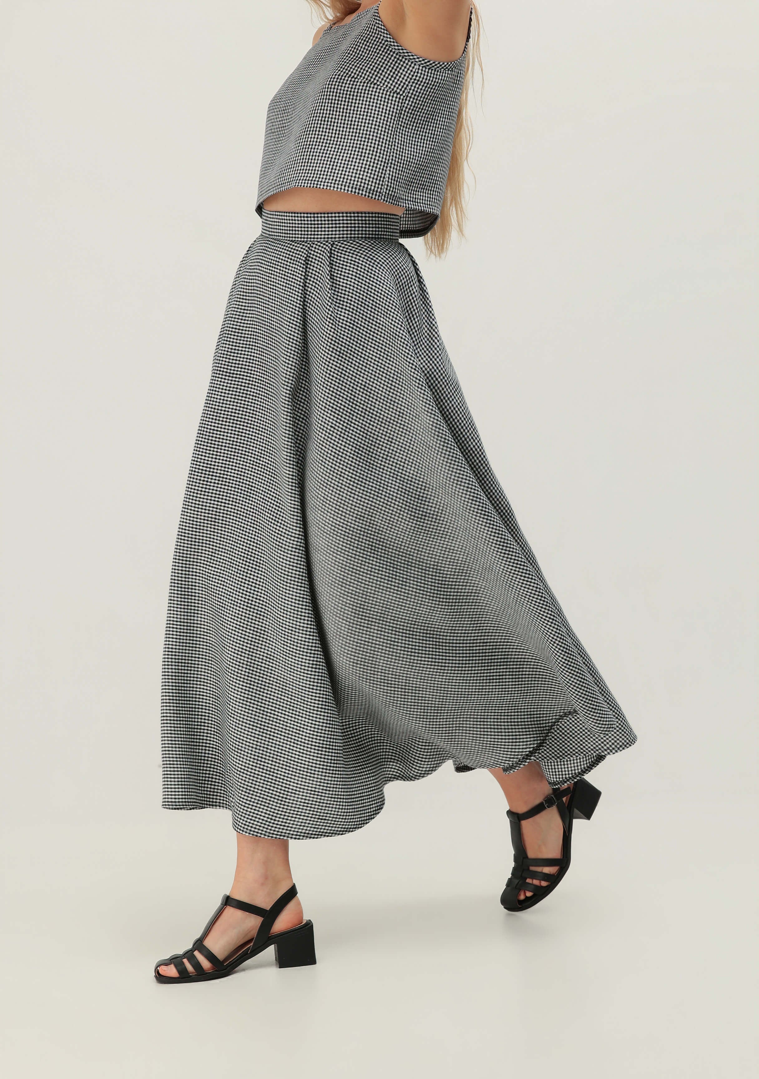 Half circle linen skirt Emilia
