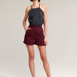 Halter neck linen top Kayla