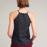 Halter neck linen top Kayla