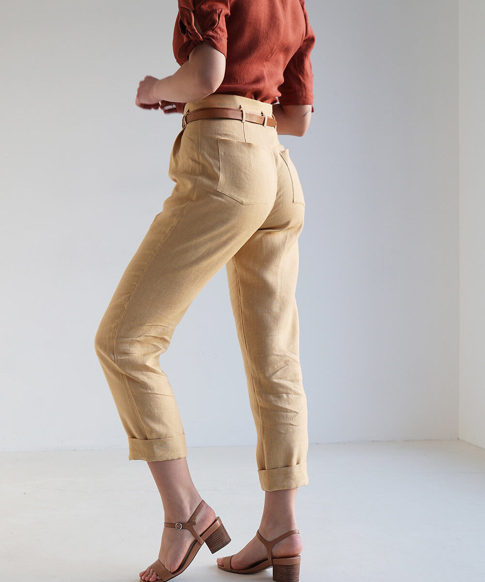 High waisted linen pants Chicago