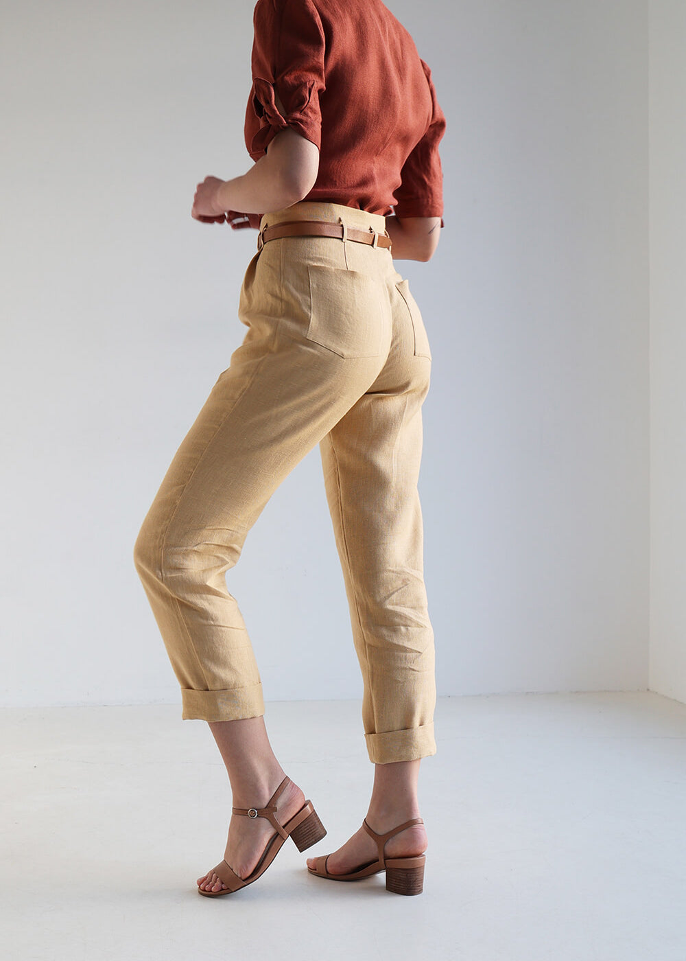 High waisted linen pants Chicago