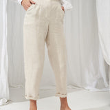 High waisted linen pants Delaney