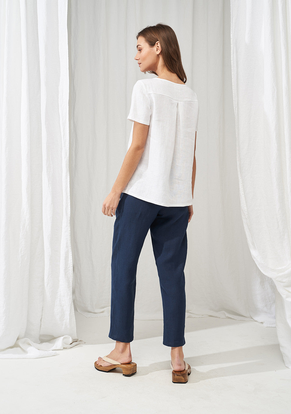 High waisted linen pants Delaney