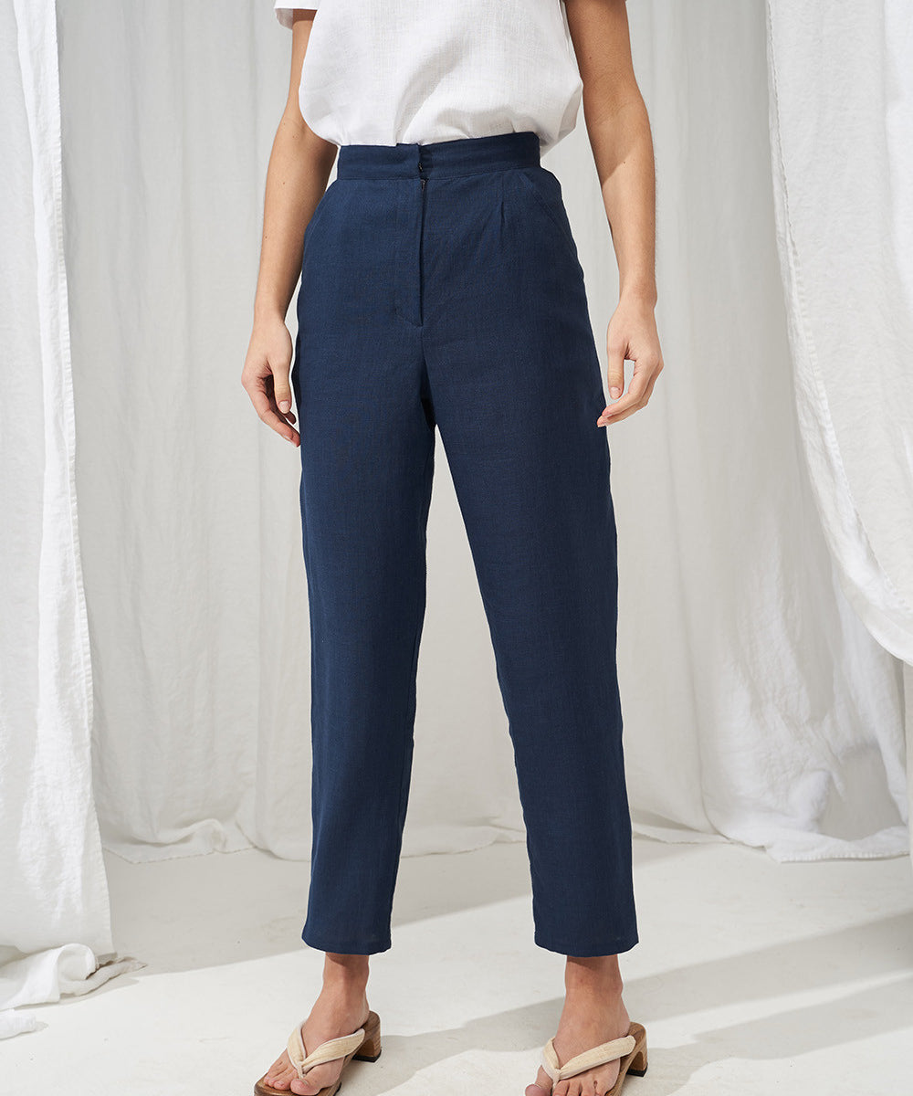 High waisted linen pants Delaney
