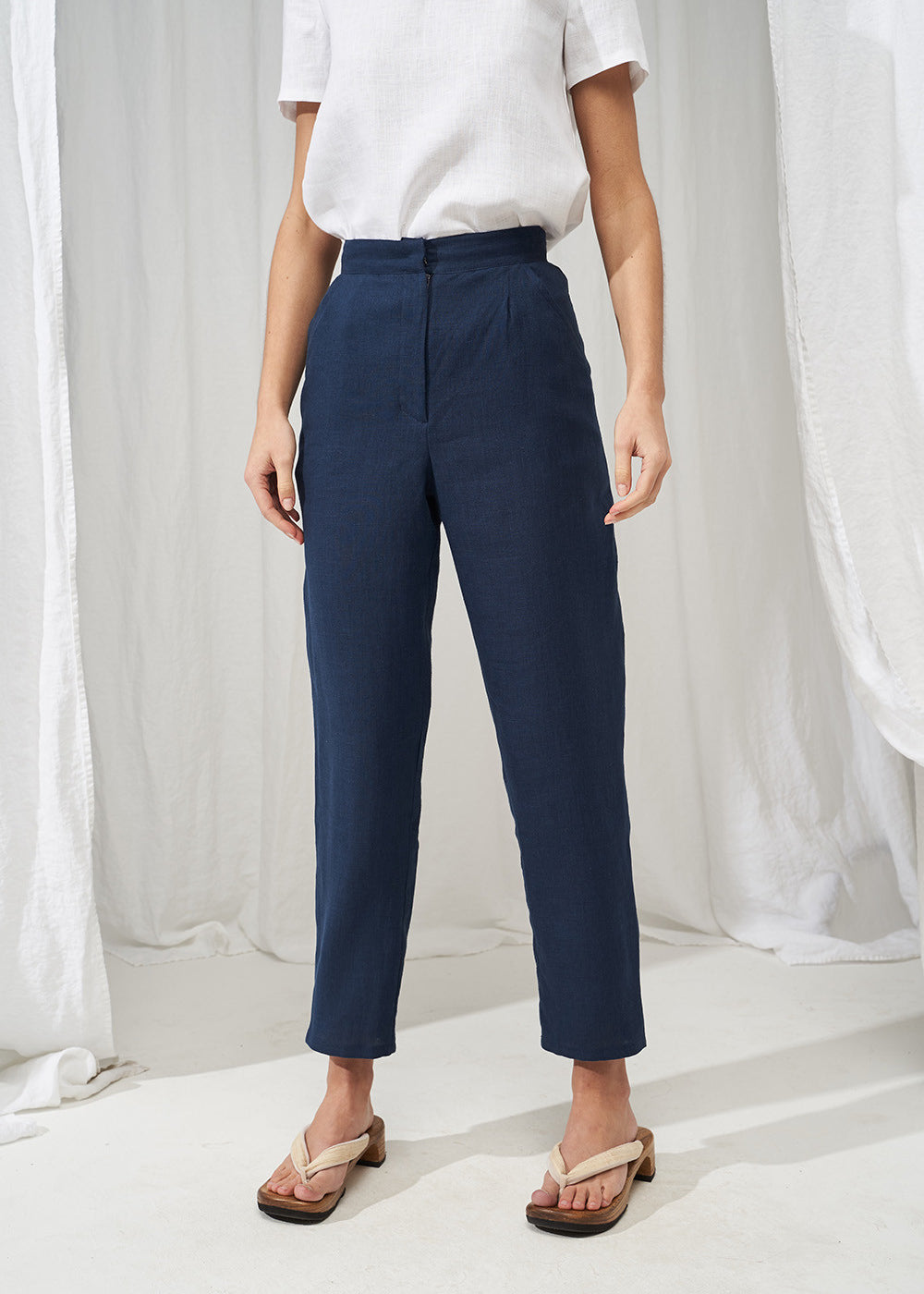 High waisted linen pants Delaney