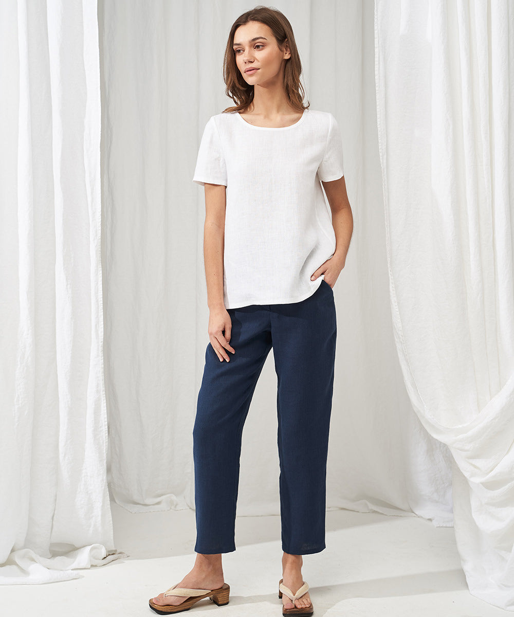 High waisted linen pants Delaney