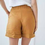 High waisted linen shorts Aspen