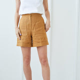 High waisted linen shorts Aspen