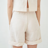 High waisted linen shorts Aspen