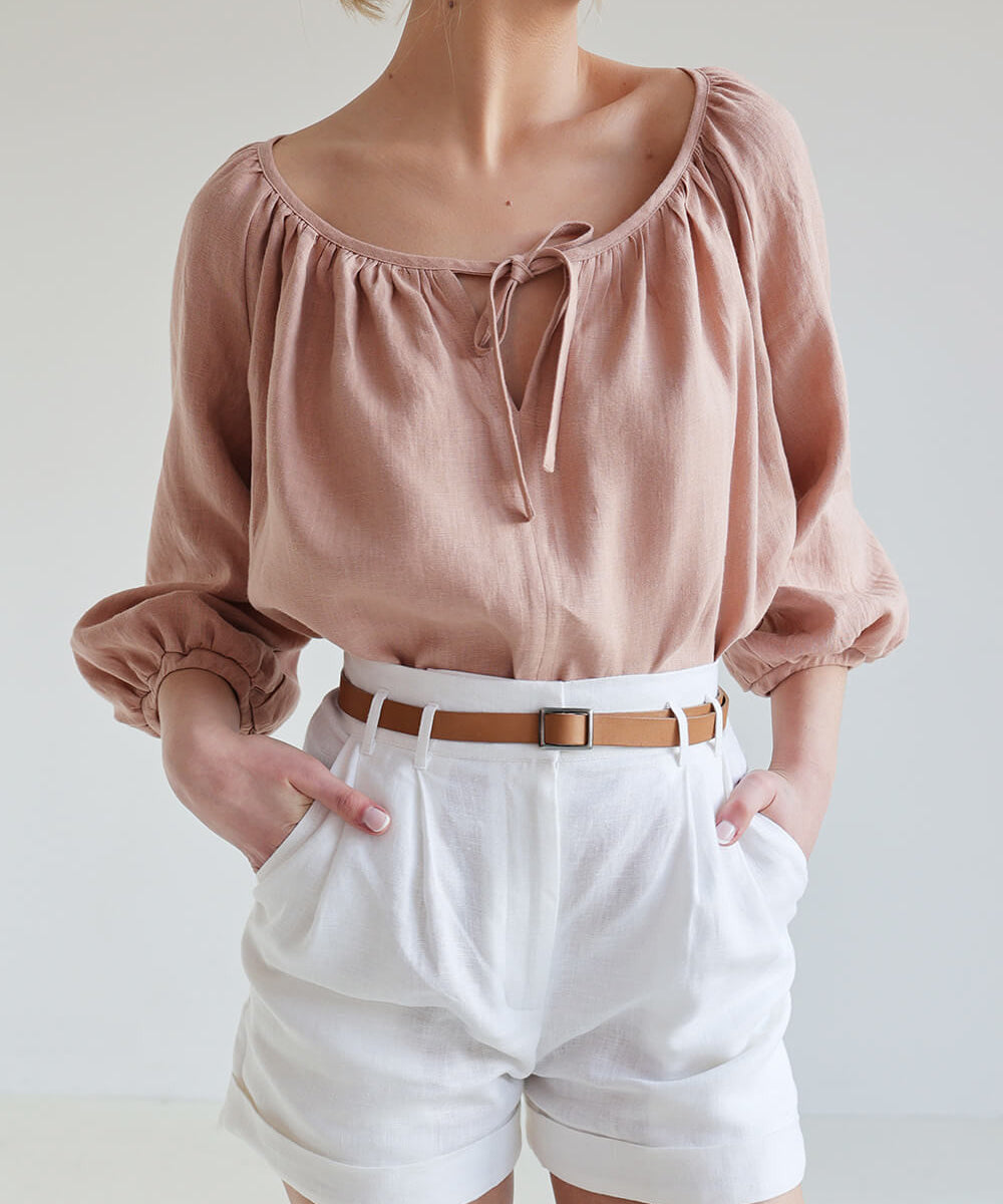 High waisted linen shorts Sydney