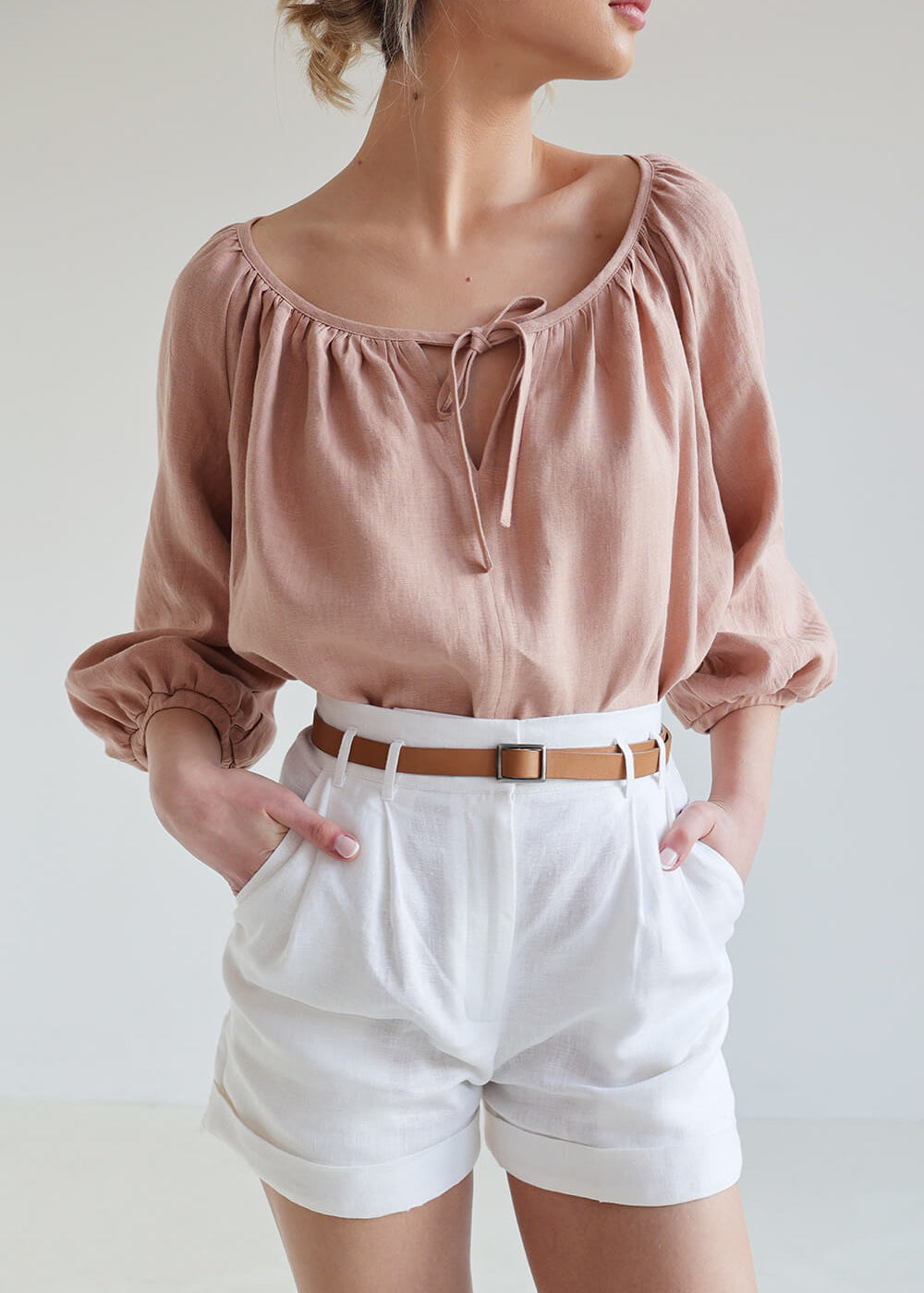 High waisted linen shorts Sydney