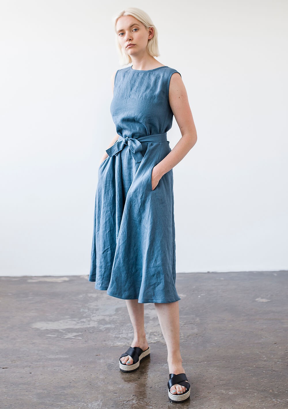 Linen A line dress Chloe