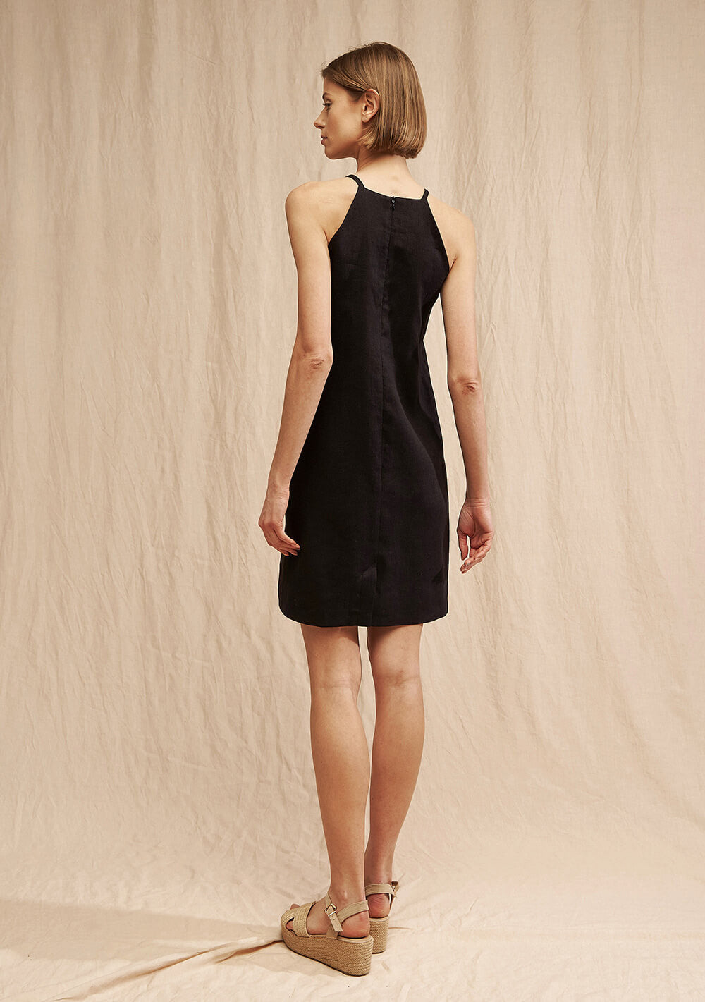 Little black linen dress Mia