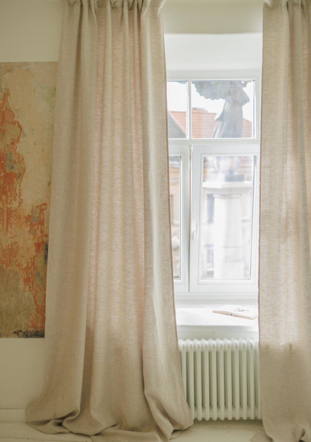 Linen blackout curtain panel – photo 3