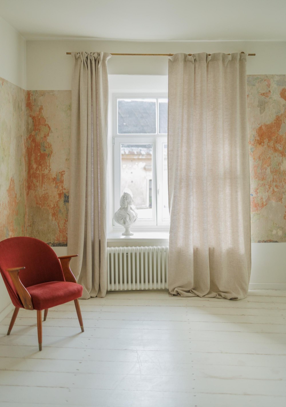 Linen blackout curtain panel – photo 6