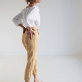 Linen blouse Bloom with tie neck