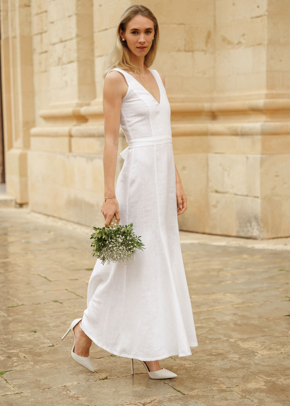 Linen bridal gown Jasmin