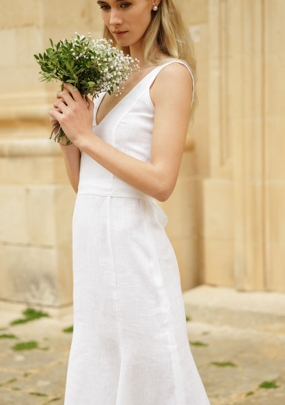 Linen bridal gown Jasmin