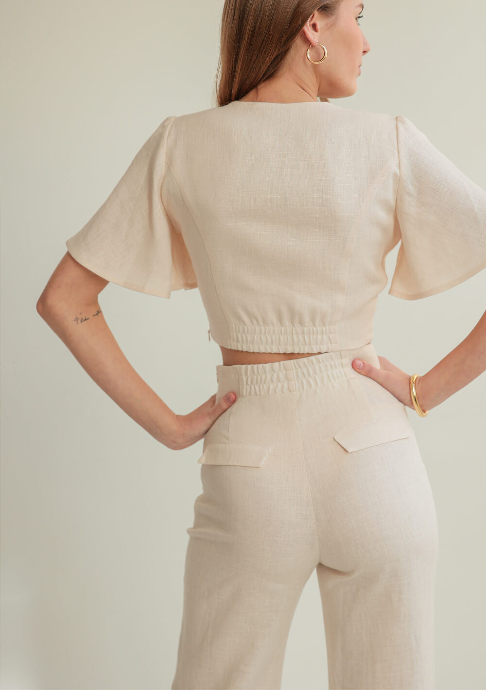 Linen bridesmaid blouse Halley
