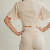 Linen bridesmaid blouse Halley