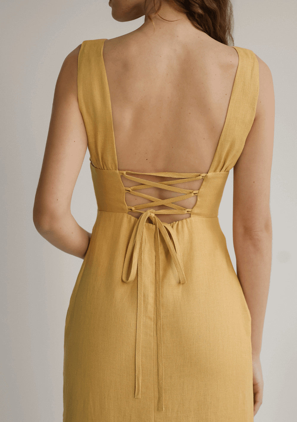 Linen bridesmaid dress Crystal