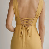 Linen bridesmaid dress Crystal