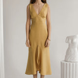 Linen bridesmaid dress Crystal