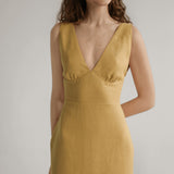 Linen bridesmaid dress Crystal