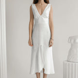 Linen bridesmaid dress Crystal