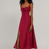 Linen bustier maxi dress Audrey
