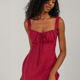Linen bustier maxi dress Audrey