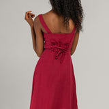 Linen bustier maxi dress Audrey