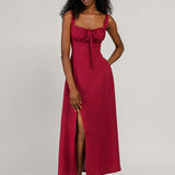 Linen bustier maxi dress Audrey