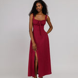 Linen bustier maxi dress Audrey