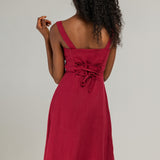 Linen bustier maxi dress Audrey
