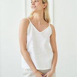 Linen spaghetti strap top Ivy