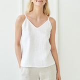 Linen spaghetti strap top Ivy