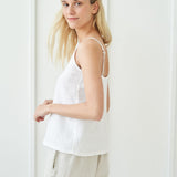 Linen spaghetti strap top Ivy
