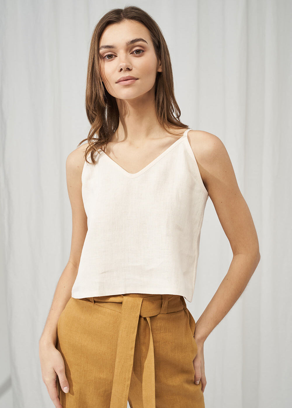 Linen crop top Ivy