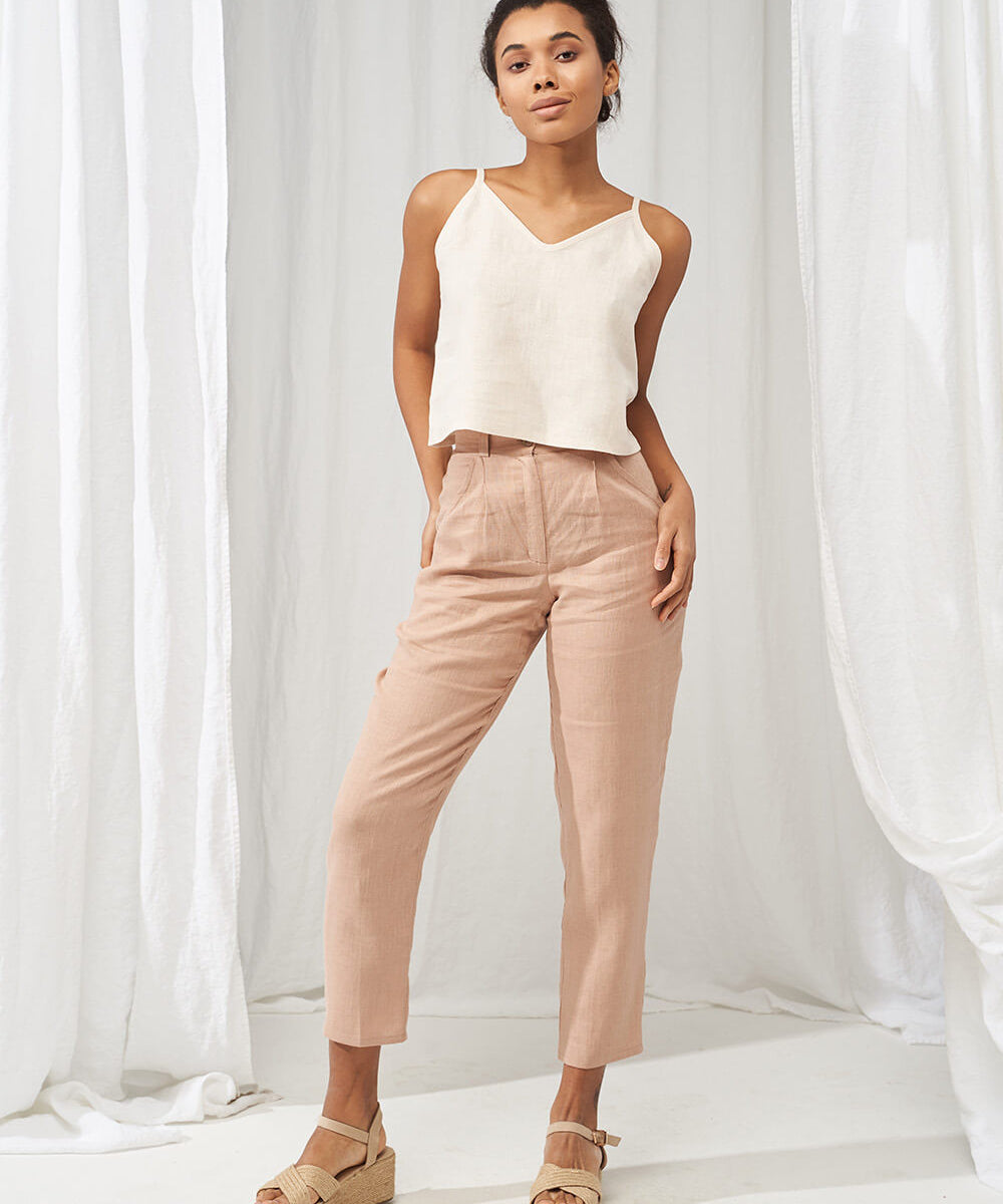 Linen crop top Ivy