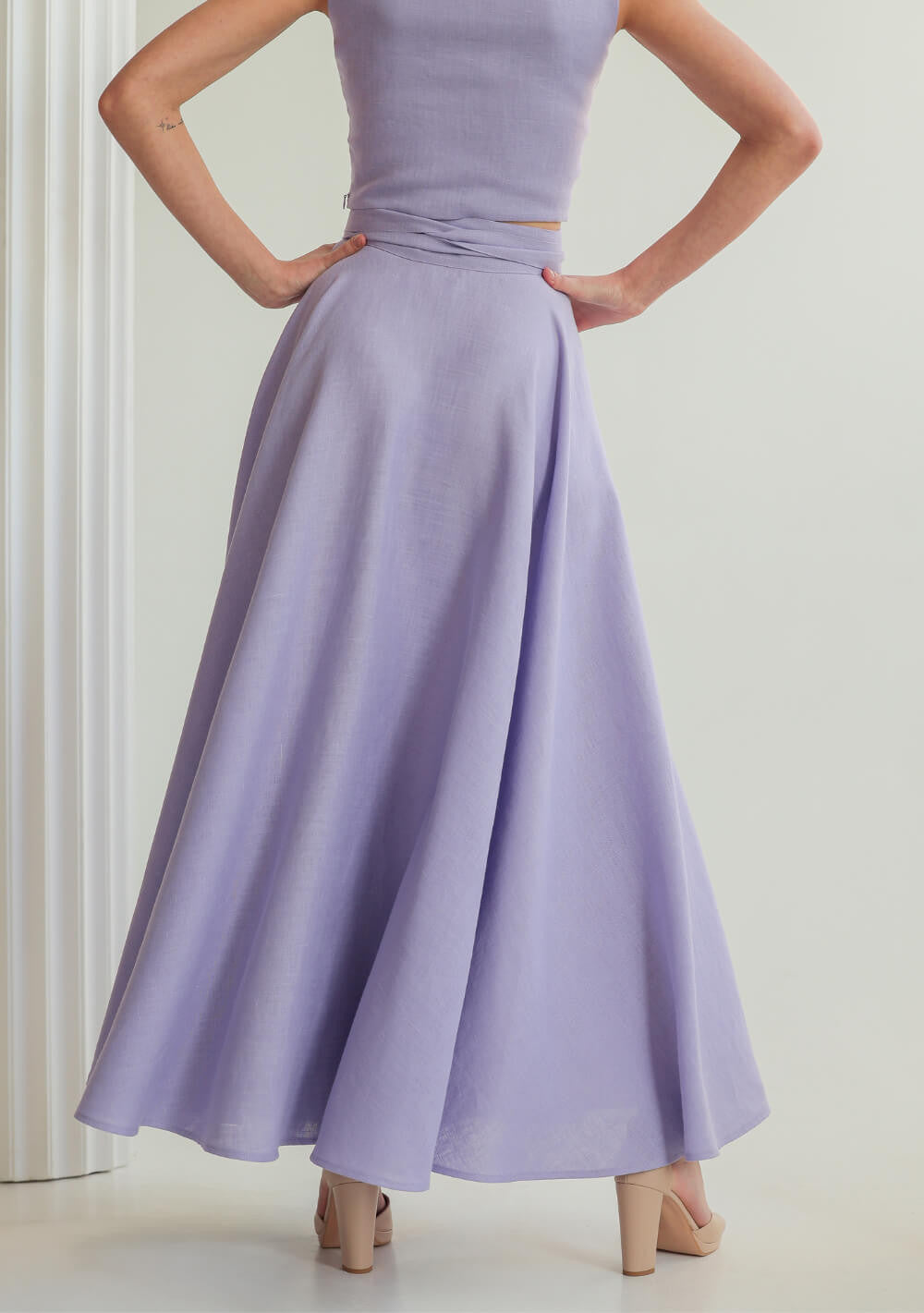 Linen circle skirt Kesiah